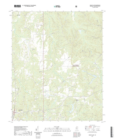 United States Geological Survey Bagley Lake, MS (2021, 24000-Scale) digital map