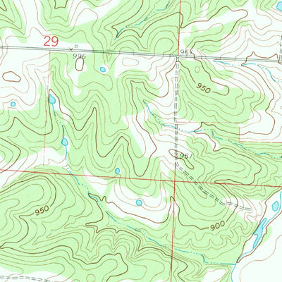 United States Geological Survey Bahner, MO (1961, 24000-Scale) digital map