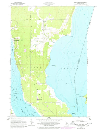 United States Geological Survey Baie De Wasai, MI (1951, 24000-Scale) digital map