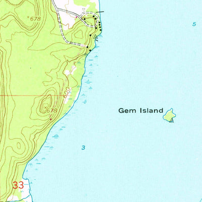 United States Geological Survey Baie De Wasai, MI (1951, 24000-Scale) digital map