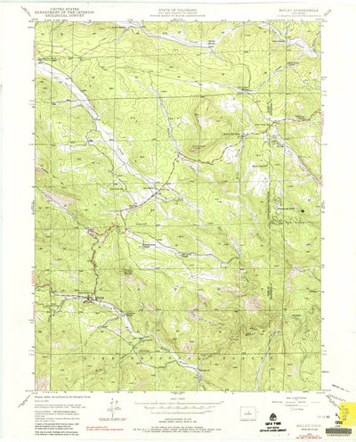 United States Geological Survey Bailey, CO (1945, 24000-Scale) digital map