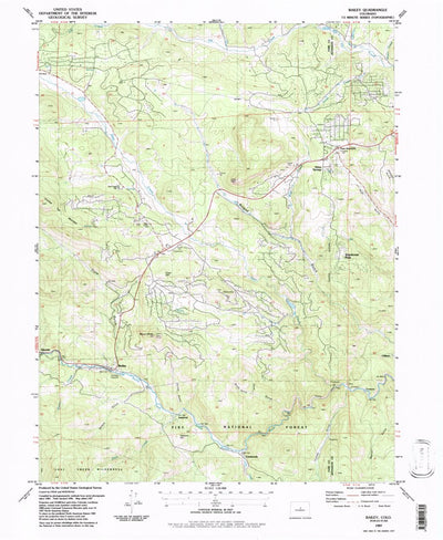 United States Geological Survey Bailey, CO (1987, 24000-Scale) digital map
