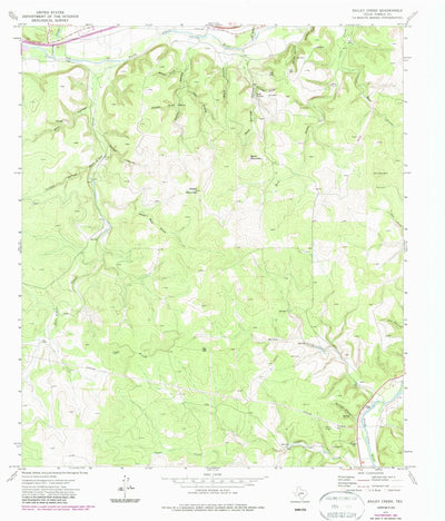 United States Geological Survey Bailey Creek, TX (1974, 24000-Scale) digital map