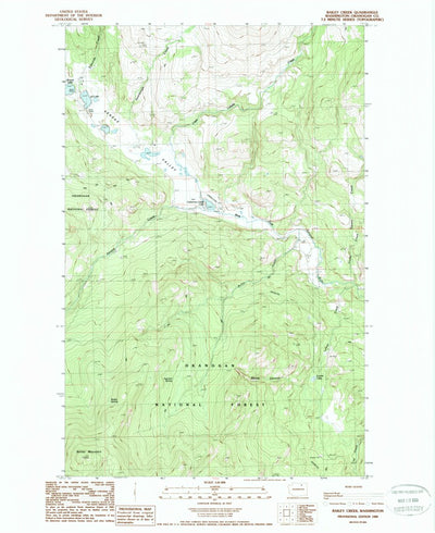 United States Geological Survey Bailey Creek, WA (1988, 24000-Scale) digital map