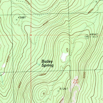 United States Geological Survey Bailey Creek, WA (1988, 24000-Scale) digital map