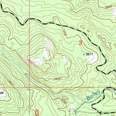 United States Geological Survey Bailey Creek, WA (2001, 24000-Scale) digital map