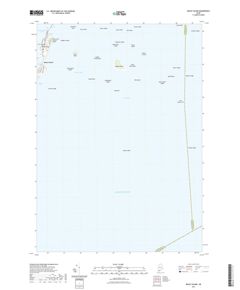 Bailey Island, ME (2021, 24000-Scale) Map by United States Geological ...