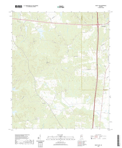 United States Geological Survey Bailey Lake, MS (2020, 24000-Scale) digital map