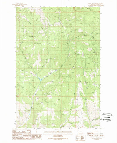 United States Geological Survey Bailey Mountain, MT (1989, 24000-Scale) digital map