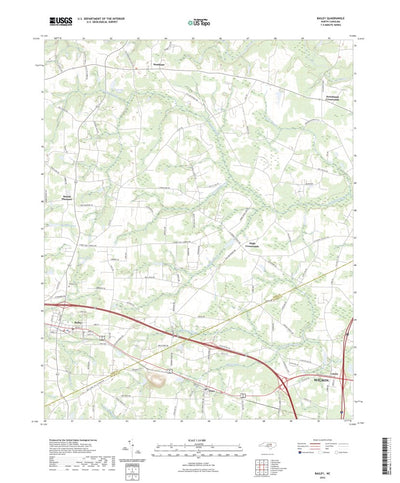 United States Geological Survey Bailey, NC (2022, 24000-Scale) digital map