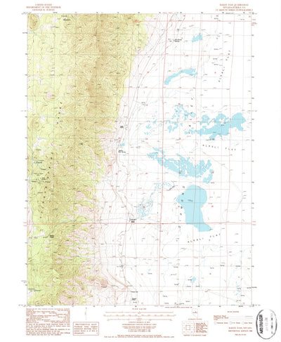 United States Geological Survey Bailey Pass, NV (1986, 24000-Scale) digital map