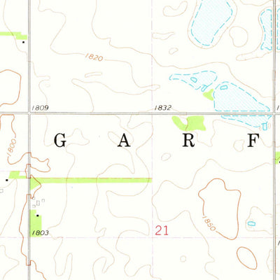 United States Geological Survey Baileys Lake, SD (1973, 24000-Scale) digital map
