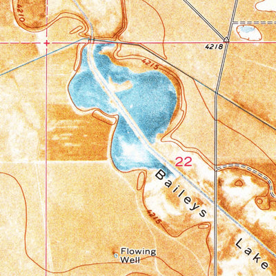 United States Geological Survey Baileys Lake, UT (1972, 24000-Scale) digital map