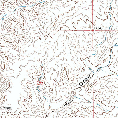 United States Geological Survey Bain Draw, WY (1967, 24000-Scale) digital map