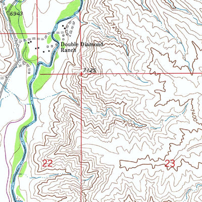 United States Geological Survey Bain Draw, WY (1967, 24000-Scale) digital map
