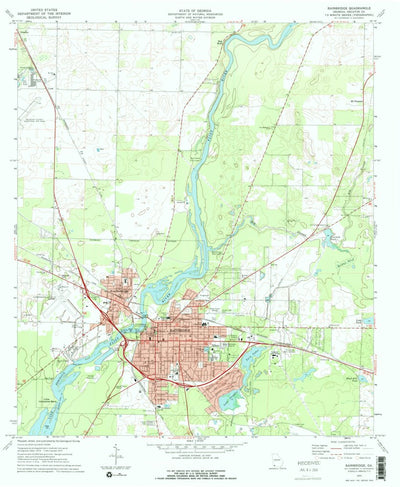 United States Geological Survey Bainbridge, GA (1974, 24000-Scale) digital map