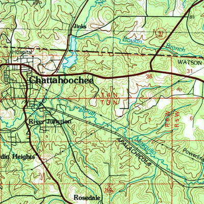 United States Geological Survey Bainbridge, GA-FL (1978, 100000-Scale) digital map