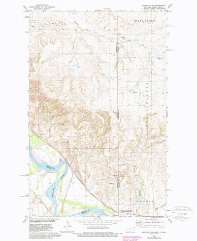 United States Geological Survey Bainville SE, MT-ND (1968, 24000-Scale) digital map