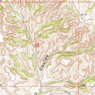 United States Geological Survey Bainville SE, MT-ND (1968, 24000-Scale) digital map