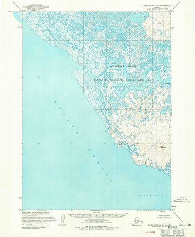 United States Geological Survey Baird Inlet A-7, AK (1954, 63360-Scale) digital map