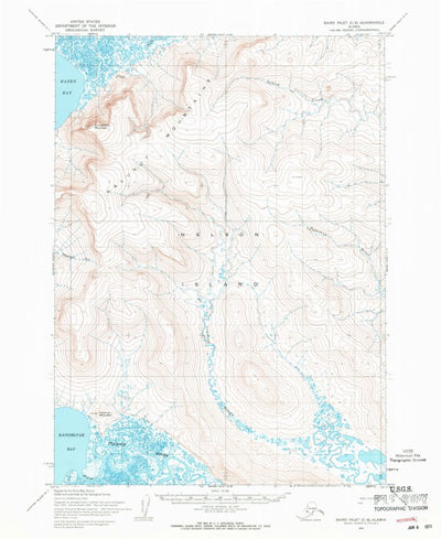 United States Geological Survey Baird Inlet C-8, AK (1954, 63360-Scale) digital map