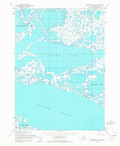 United States Geological Survey Baird Inlet D-5, AK (1953, 63360-Scale) digital map