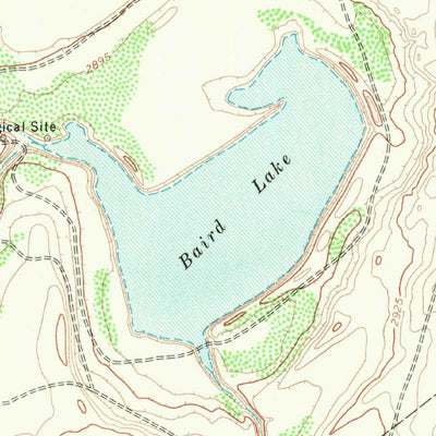 United States Geological Survey Baird Lake, TX (1968, 24000-Scale) digital map