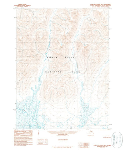 United States Geological Survey Baird Mountains B-1, AK (1990, 63360-Scale) digital map