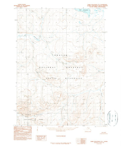 United States Geological Survey Baird Mountains D-1, AK (1990, 63360-Scale) digital map