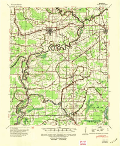 United States Geological Survey Baird, MS (1940, 62500-Scale) digital map
