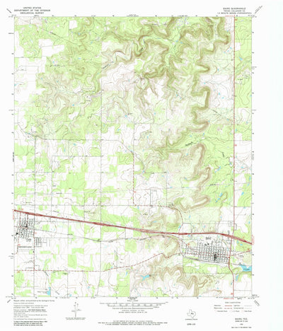 United States Geological Survey Baird, TX (1966, 24000-Scale) digital map