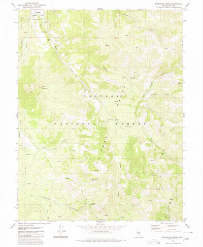 United States Geological Survey Bakeoven Creek, NV (1980, 24000-Scale) digital map