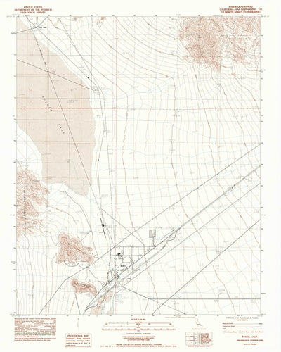 United States Geological Survey Baker, CA (1983, 24000-Scale) digital map