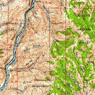 United States Geological Survey Baker City, OR-ID (1959, 250000-Scale) digital map