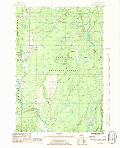 United States Geological Survey Baker Creek, MI (1985, 24000-Scale) digital map
