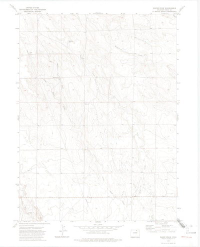 United States Geological Survey Baker Draw, CO (1972, 24000-Scale) digital map