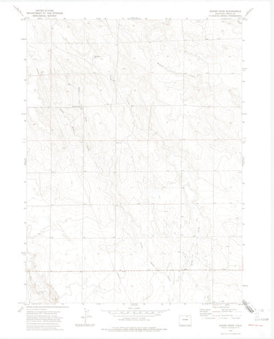 United States Geological Survey Baker Draw, CO (1972, 24000-Scale) digital map