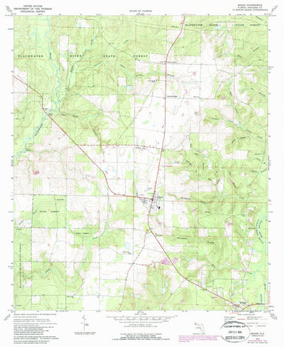United States Geological Survey Baker, FL (1973, 24000-Scale) digital map