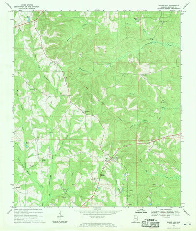 United States Geological Survey Baker Hill, AL (1968, 24000-Scale) digital map
