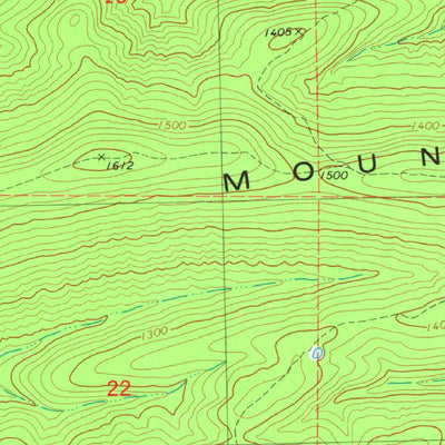 United States Geological Survey Baker Mountain, OK (1979, 24000-Scale) digital map
