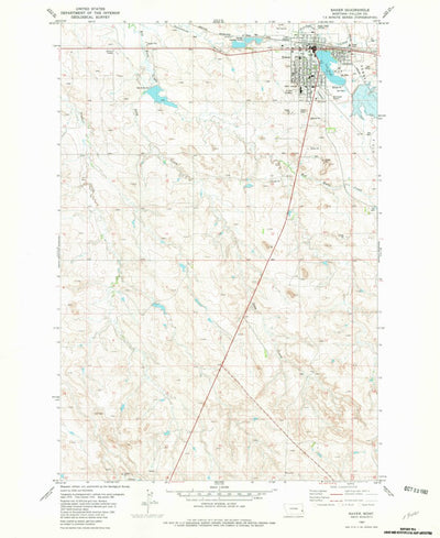 United States Geological Survey Baker, MT (1981, 24000-Scale) digital map