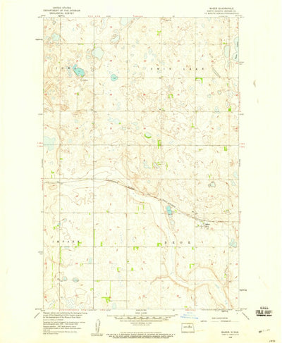 United States Geological Survey Baker, ND (1958, 24000-Scale) digital map