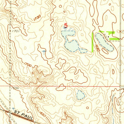 United States Geological Survey Baker, ND (1958, 24000-Scale) digital map