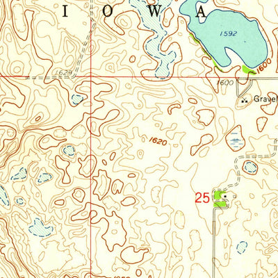 United States Geological Survey Baker, ND (1958, 24000-Scale) digital map