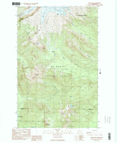 United States Geological Survey Baker Pass, WA (1989, 24000-Scale) digital map