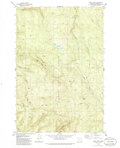 United States Geological Survey Baker Point, OR (1979, 24000-Scale) digital map