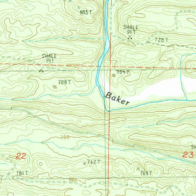 United States Geological Survey Baker Springs, AR (1986, 24000-Scale) digital map