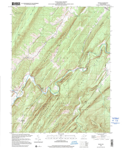 United States Geological Survey Baker, WV (1999, 24000-Scale) digital map