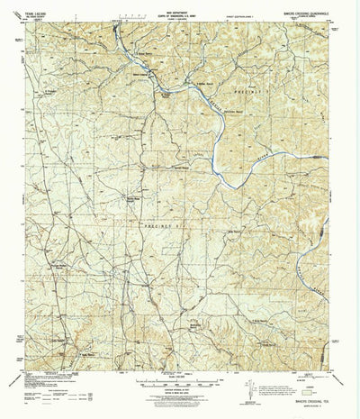 United States Geological Survey Bakers Crossing, TX (1944, 62500-Scale) digital map