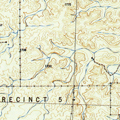 United States Geological Survey Bakers Crossing, TX (1944, 62500-Scale) digital map